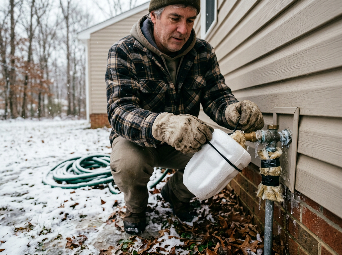 Protecting Outdoor Spigots in a Virginia Winter